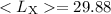 $< L_{\rm X} > = 29.88$