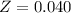 $Z=0.040$