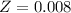 $Z=0.008$