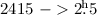 $2415\ ->2\hbox{$.\!\!^{\rm h}$}5$