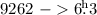 $9262\ ->6\hbox{$.\!\!^{\rm h}$}3$