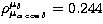 $\rho^{\mu_\delta}_{\mu_{\alpha\cos\delta}}=
0.244$
