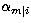 $\alpha_{m\vert i}$