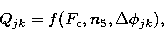 \begin{displaymath}
Q_{jk} = f(F_{\rm c},n_5,\Delta\phi_{jk}),\end{displaymath}