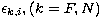 $\epsilon_{k,i}, (k=F,N)$