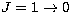 $J=1\rightarrow 0$