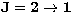 $\bf J=2\rightarrow 1$