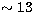 $\sim 13\,$
