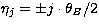 $\eta_j = \pm j\cdot \theta_B/2$