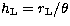$h_{\rm L}=r_{\rm L}/\theta$