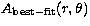 $A_{\rm best-fit}(r,\theta)$