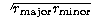 $\sqrt{r_{\rm major}r_{\rm minor}}$