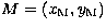 ${M}=(x_{\rm M},y_{\rm M})$