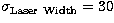$\sigma
_{\rm Laser\ Width}=30$