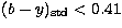 $(b-y)_{\rm std} < 0.41$
