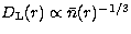 $D_{\rm L}(r) \propto \bar n(r)^{-1/3}$