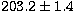 $203.2 \pm 1.4$