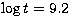 $\log t = 9.2$
