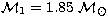 ${\cal M}_1 = 1.85~{\cal M}_\odot$