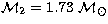 ${\cal M}_2 = 1.73~{\cal M}_\odot$