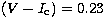 $(V-I\rm _c)=0.23$