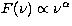 $F(\nu)\propto\nu^{\alpha}$
