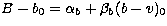 $B-b_0 = \alpha_b + \beta_b (b-v)_0$