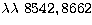 $\lambda \lambda\ 8542, 8662$