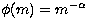$\phi(m)=m^{-\alpha}$