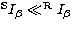 $^{\rm S}I_\beta \ll ^{\rm R}I_\beta$