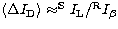 $\langle \Delta I_{\rm D}\rangle \approx ^{\rm S}I_{\rm L}/
^{\rm R}I_\beta$