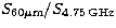 $S_{60\mu\rm {m}}/S_{4.75\,\rm {GHz}}$