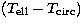 $(T_{\rm ell}-T_{\rm circ})$