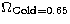 $\Omega_{\rm Cold=0.65}$