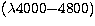 $(\lambda4000{-}4800)$