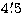 $4\hbox{$.\mkern-4mu^\prime$}
 5$