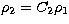 $\rho_{2} = C_{2} \rho_{1}$