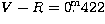 $V-R=0\hbox{$.\!\!^{\rm m}$}422$