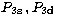 $ P_{\rm 3s}\,, P_{\rm 3d}\,$