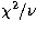 $\chi^{2}/\nu$
