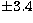 $\pm3.4$
