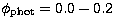 $\phi_{\rm phot} = 0.0 - 0.2$
