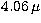 $4.06\,\mu$