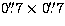 $0\hbox{$.\!\!^{\prime\prime}$}7\times 0\hbox{$.\!\!^{\prime\prime}$}7$