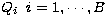 $Q_i\;\;i=1,\cdots,B$