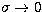 $\sigma
\rightarrow 0$