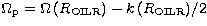 $\Omega_{\rm p}=\Omega\,(R_{\rm OILR})-k\,(R_{\rm OILR})/2$