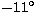$-11^\circ$