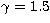$ \gamma =1.5 $