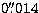 $0{\hbox{$.\!\!^{\prime\prime}$}}014$